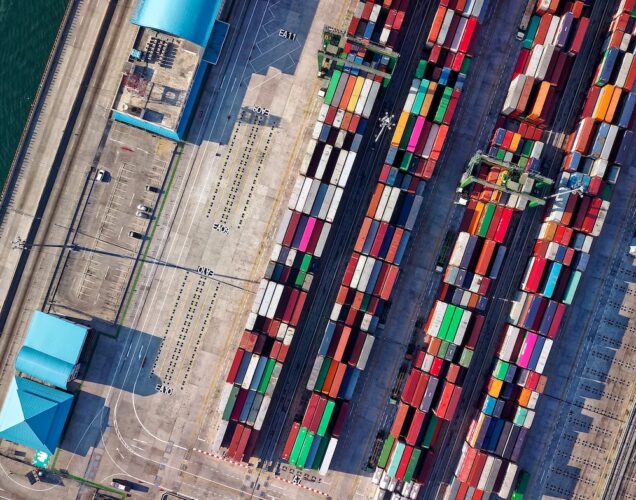 aerial-shot-shipping-containers