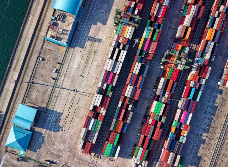 aerial-shot-shipping-containers